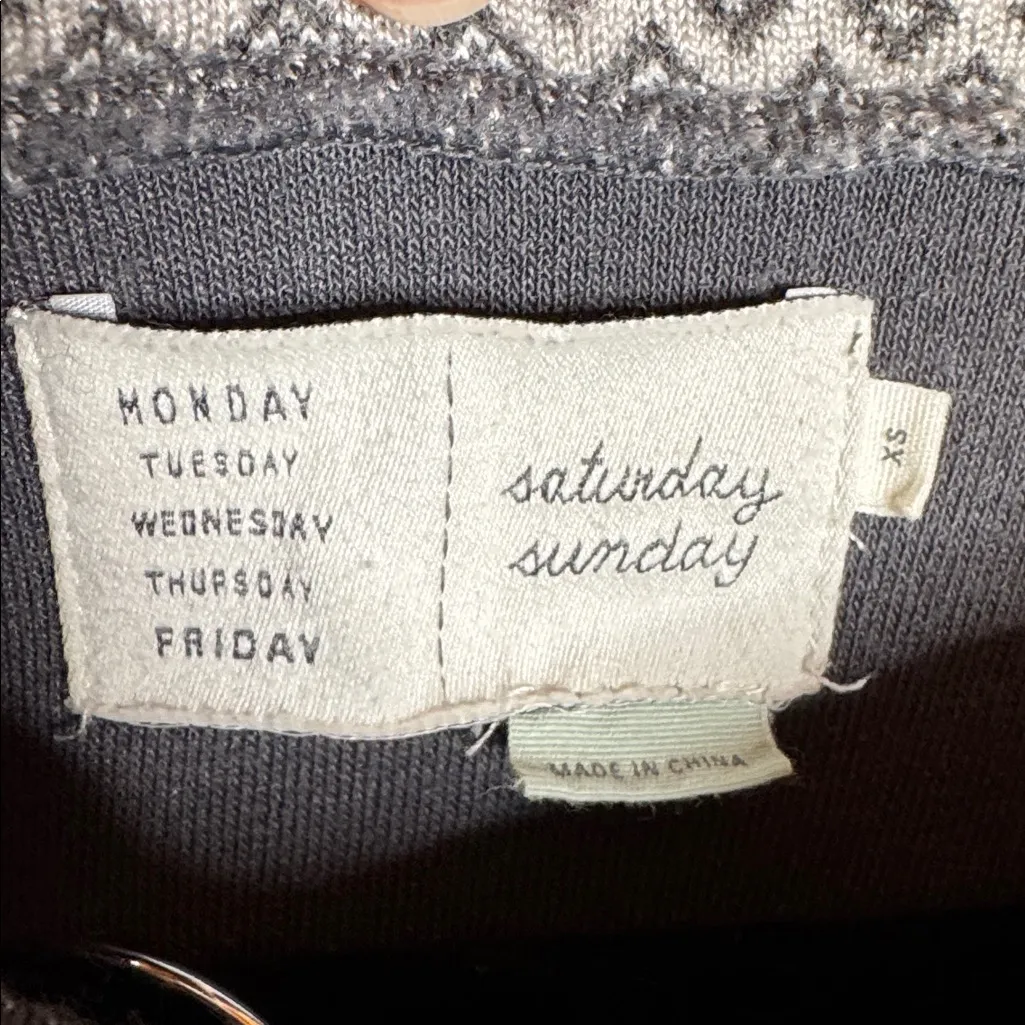 Anthropologie Saturday Sunday Fairisle Studio Sweater Set Gray Size XS - Image 7