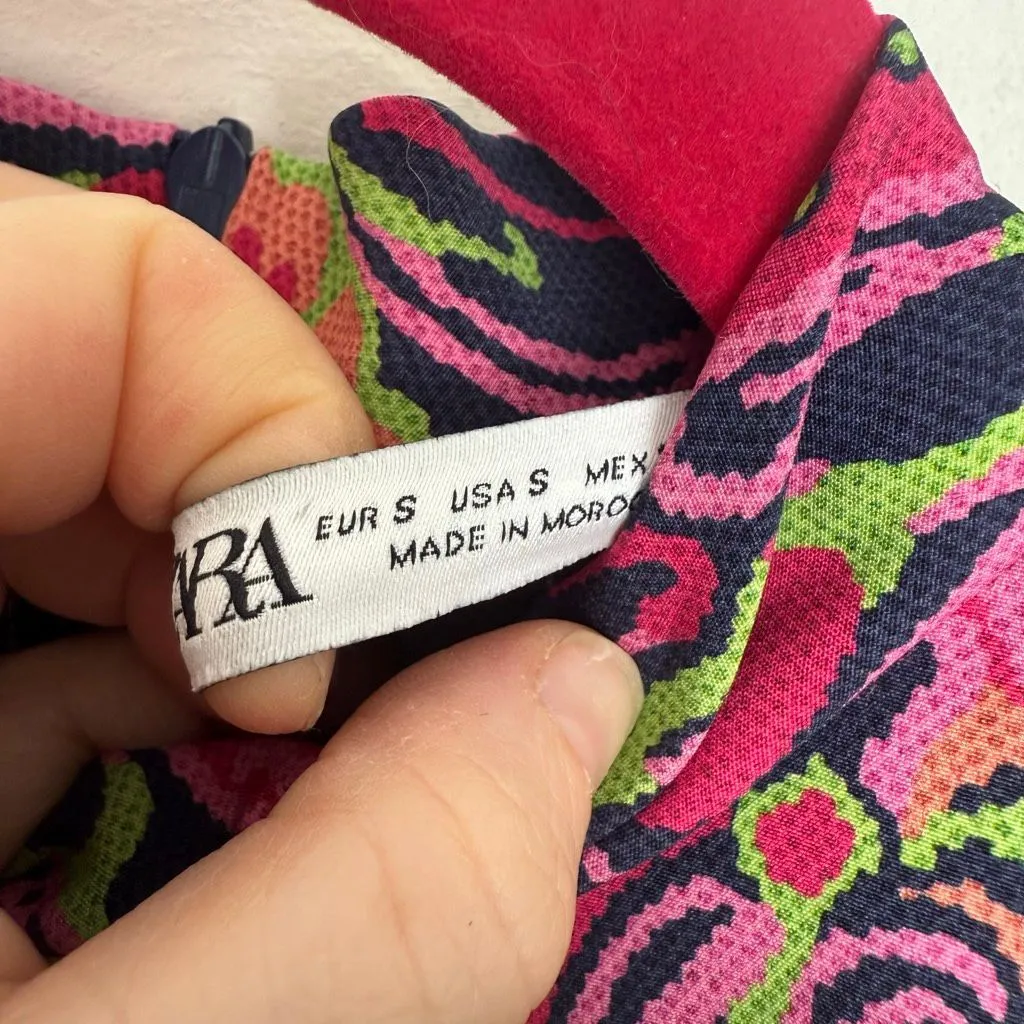 Zara Women’s Small Multicolored Mini Dress - Image 2