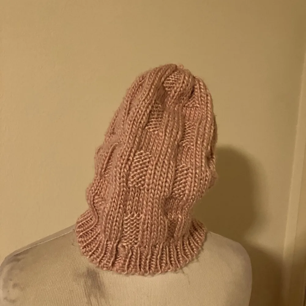 Women's knitted hat pink - Image 7