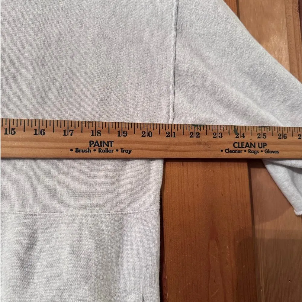 PureJill Cotton Cashmere boxy knit with pockets 3/4 sleeve S oversized Gray - Image 8