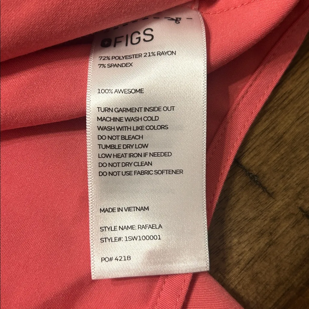 Figs Rafaela Coral Sleeveless Top 4x EUC - Image 6