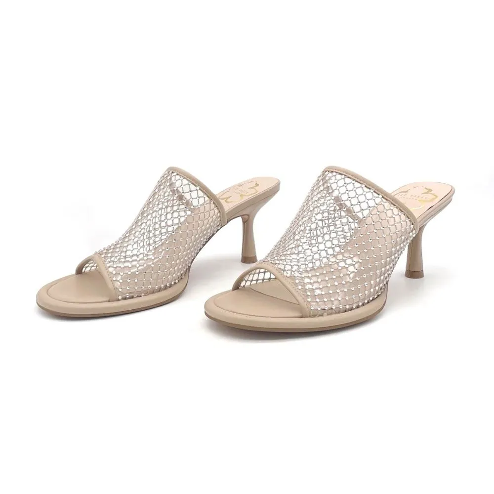 Ted Baker Celya Crystal Mesh Heeled Mules Sandals Nude Tan Size EU 39 US 8.5 - Image 16