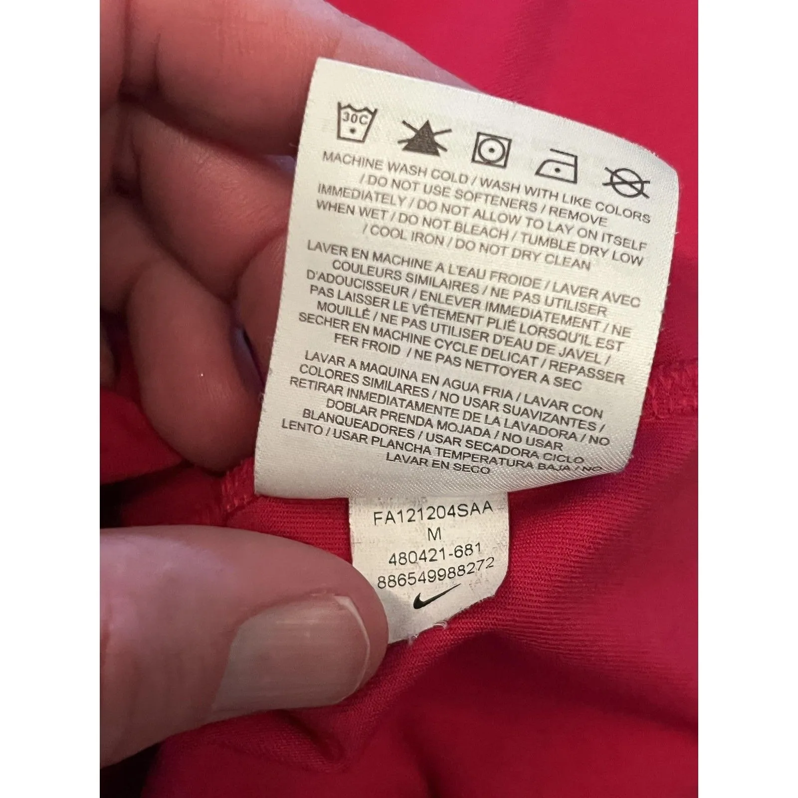 Nike Dri-FIT Tennis Dress Womens Medium Pink Fit & Flare Built In Bra Sleeveless - Image 12