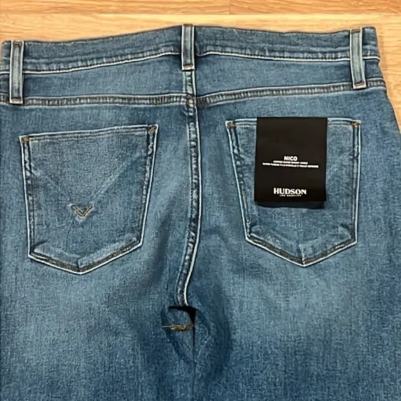 NWT Hudson Nico midrise super skinny size‎ 30 jeans distressed - Image 4