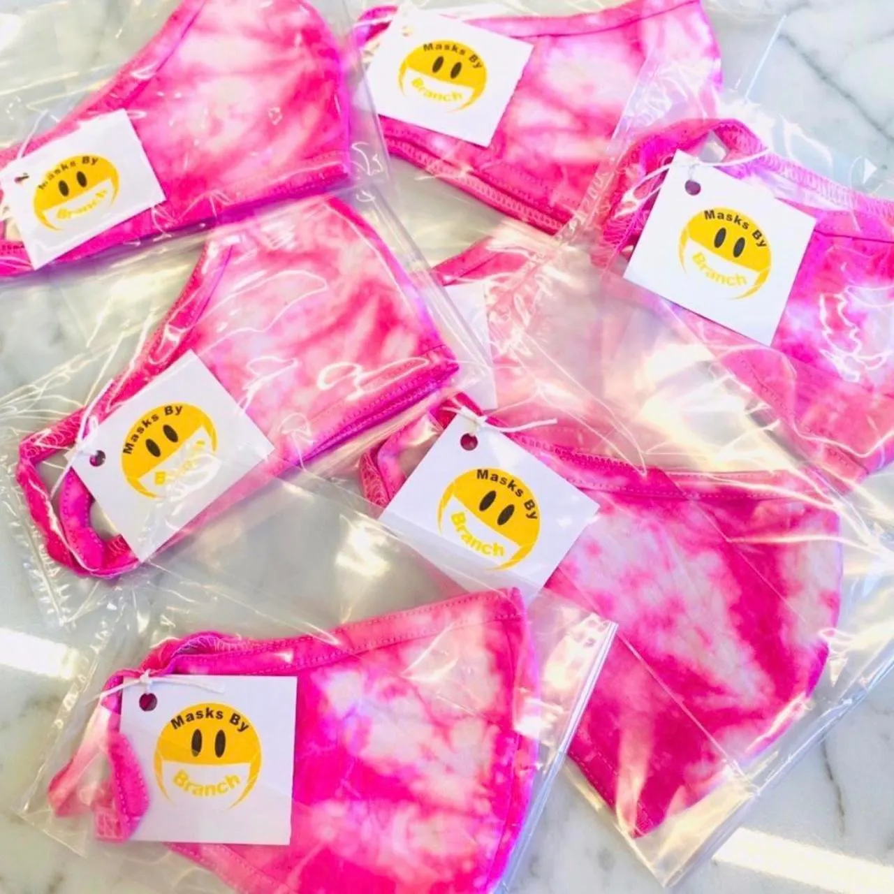 Wanda Tie Dye Face Mask Pink - Image 2