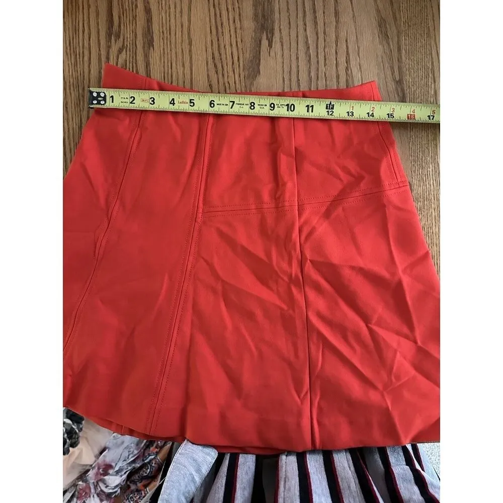 New Ann Taylor Loft Burnt A Line Mini Skirt Sz 0 Office Feminine Preppy - Image 6
