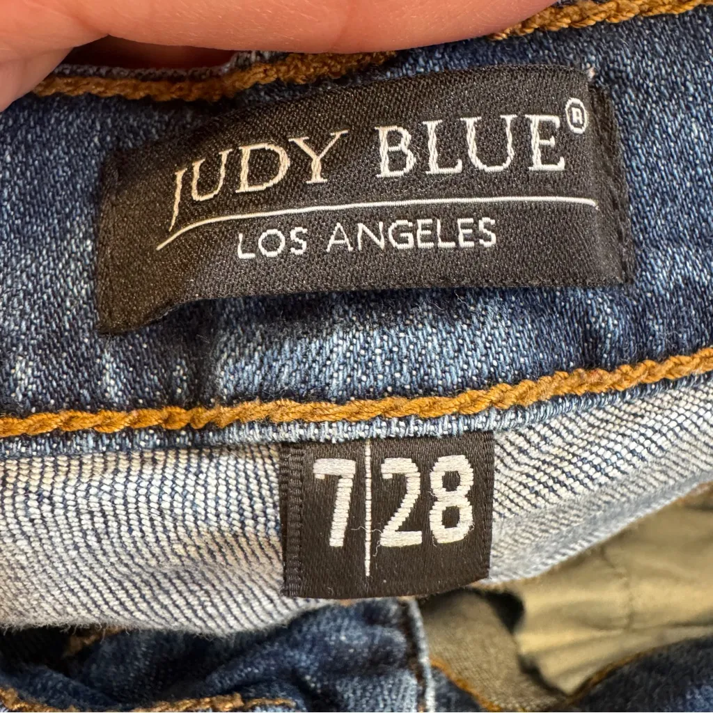 Judy Blue Boyfriend Crop Jeans Womens 28 Distressed Low Rise Casual Classic - Image 8