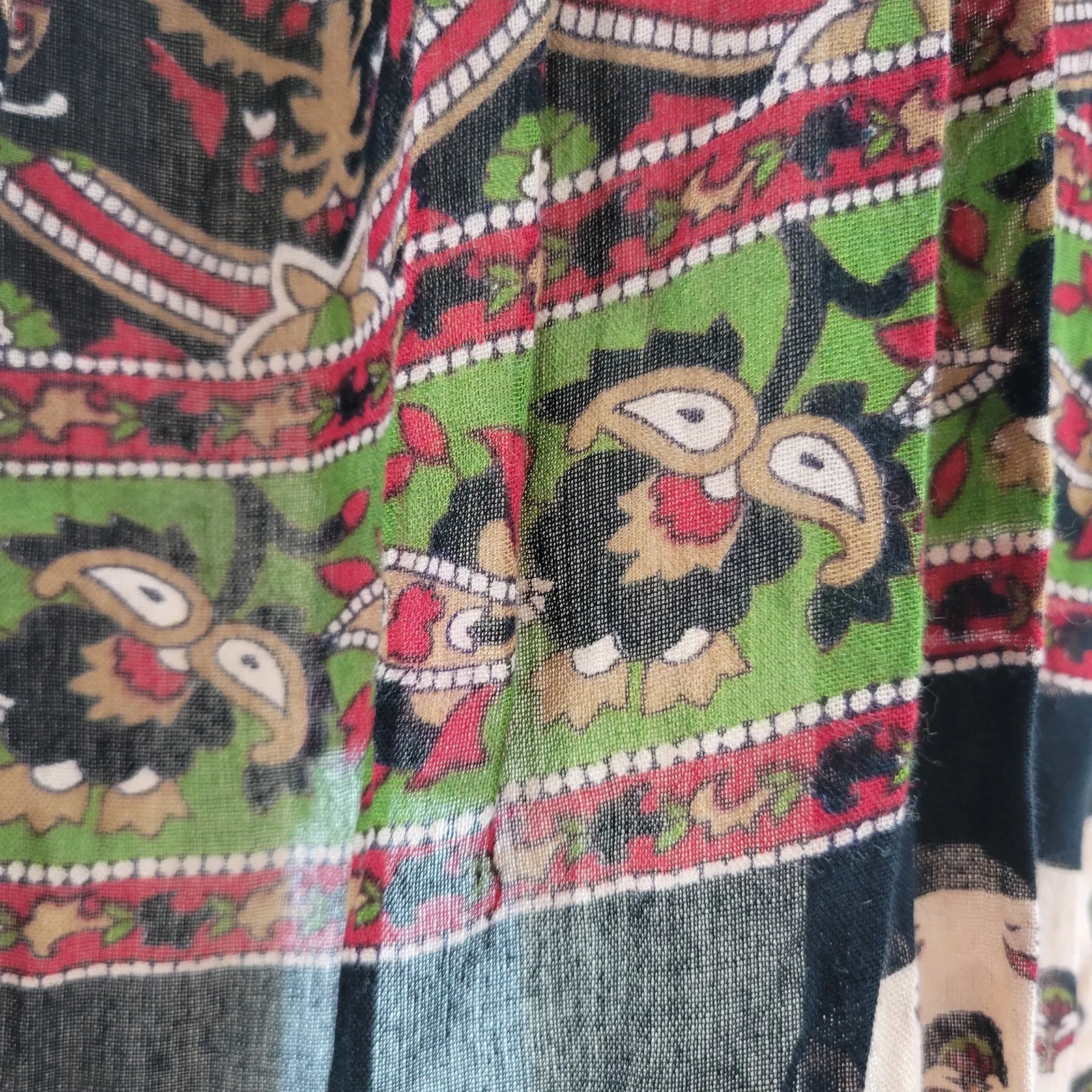 Jayli Dress Womens S Red Black‎ Elephant Paisley Open Back Festival Beach Boho Tan - Image 13