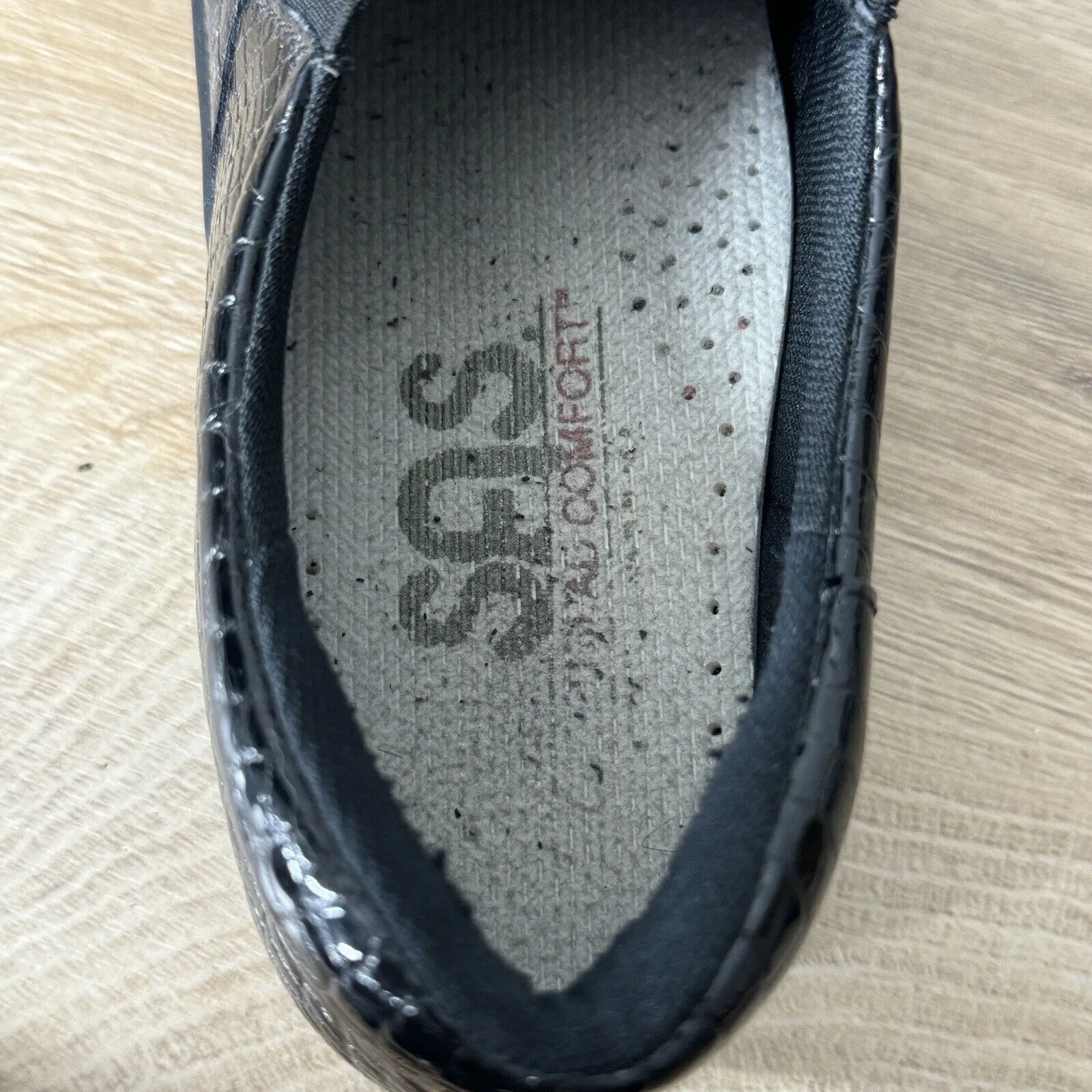 SAS Shoes Womens 8.5 S Black‎ Faux Snake Leather Tripad Comfort Slip On Comfort Black - Image 11