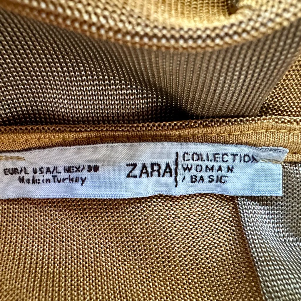 Zara Brown Checkered Long Sleeve Dress(891) - Image 10