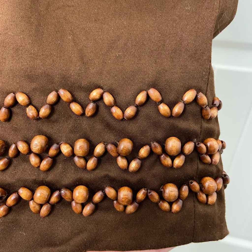 NWOT Jones New York Signature women’s brown stretch beaded cuff capri‎ pants 14 - Image 4