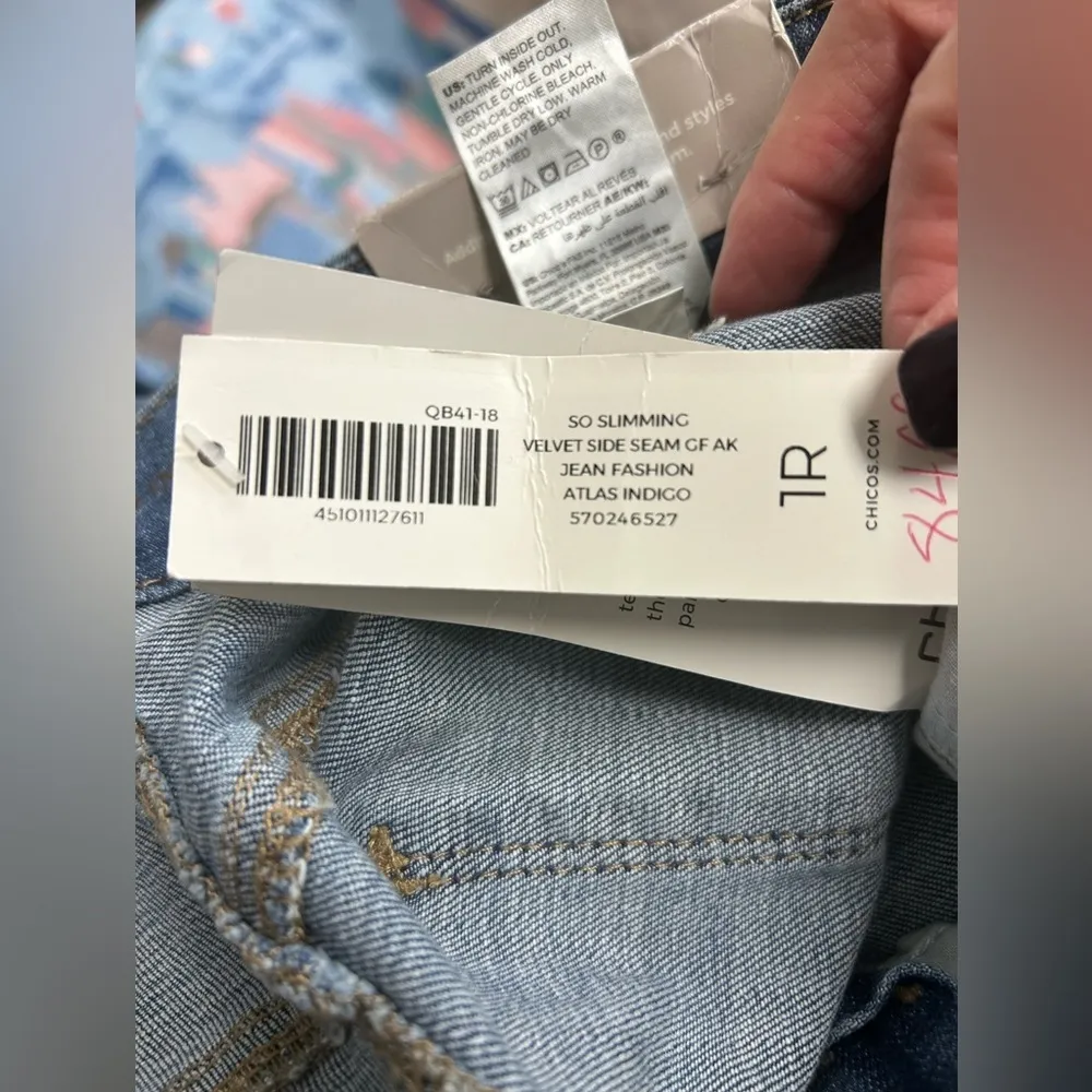 Chico’s So Slimming Velvet Side-Seam Girlfriend Ankle Jeans 1R/8R NWT - Image 10