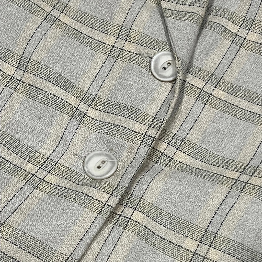 Worthington Vintage Women's Tan Plaid Blazer/Jacket - Image 7