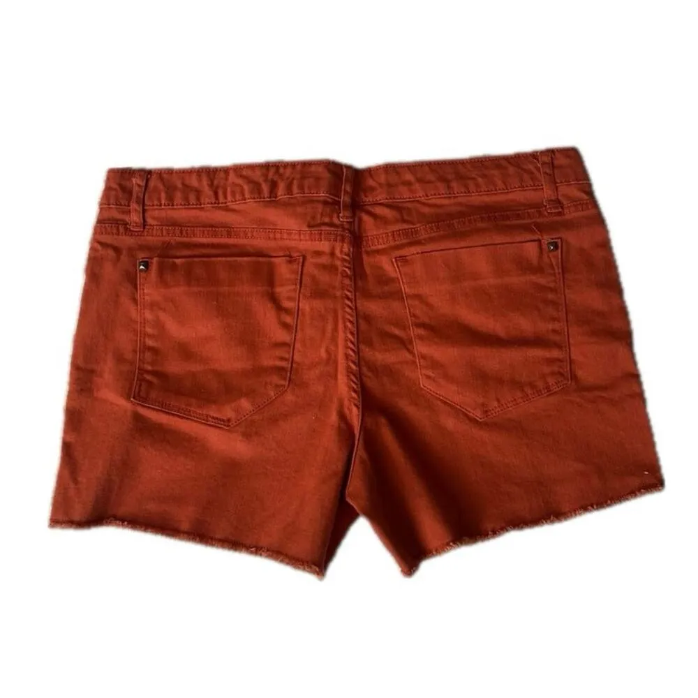 Mossimo orange rust denim cutoff shorts 90s vibe - Image 4