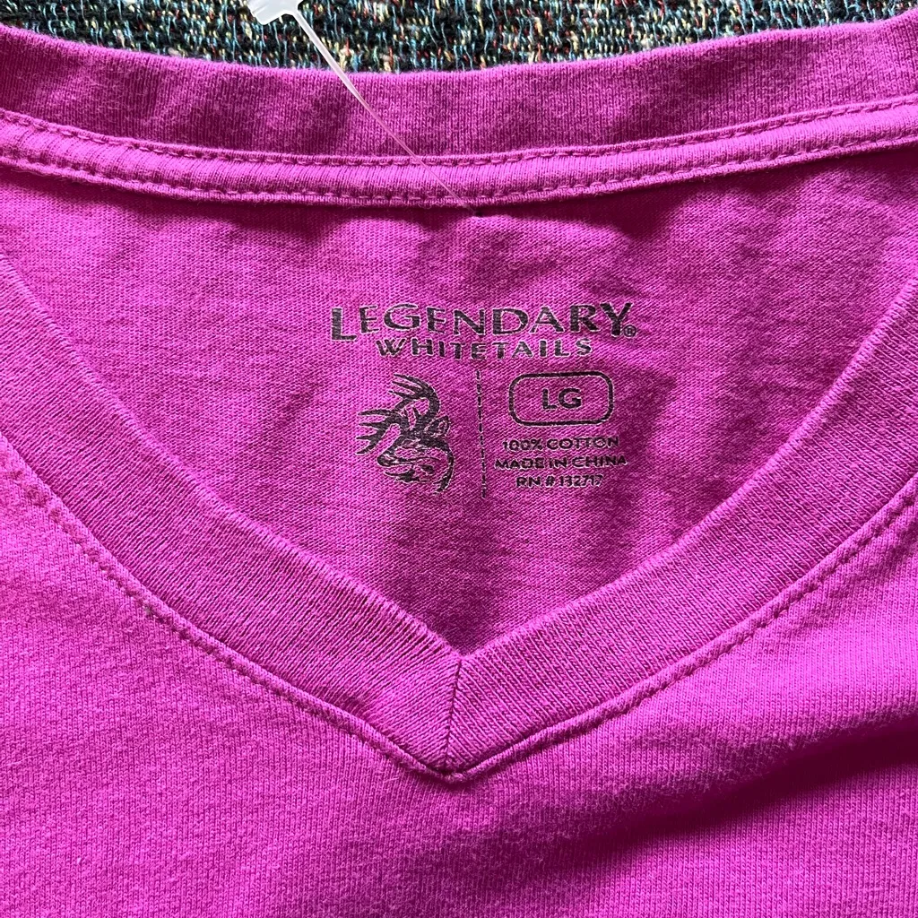 Legendary Whitetails Magenta Graphic Long Sleeve Tee M Outdoor Streetwear Top Purple Size L - Image 12