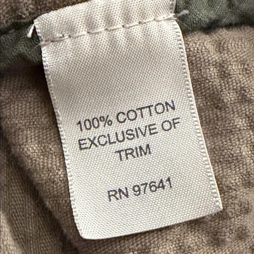 J.Jill Moss Green Velvet Trim Corduroy Button Down Jacket Size Small - Image 7