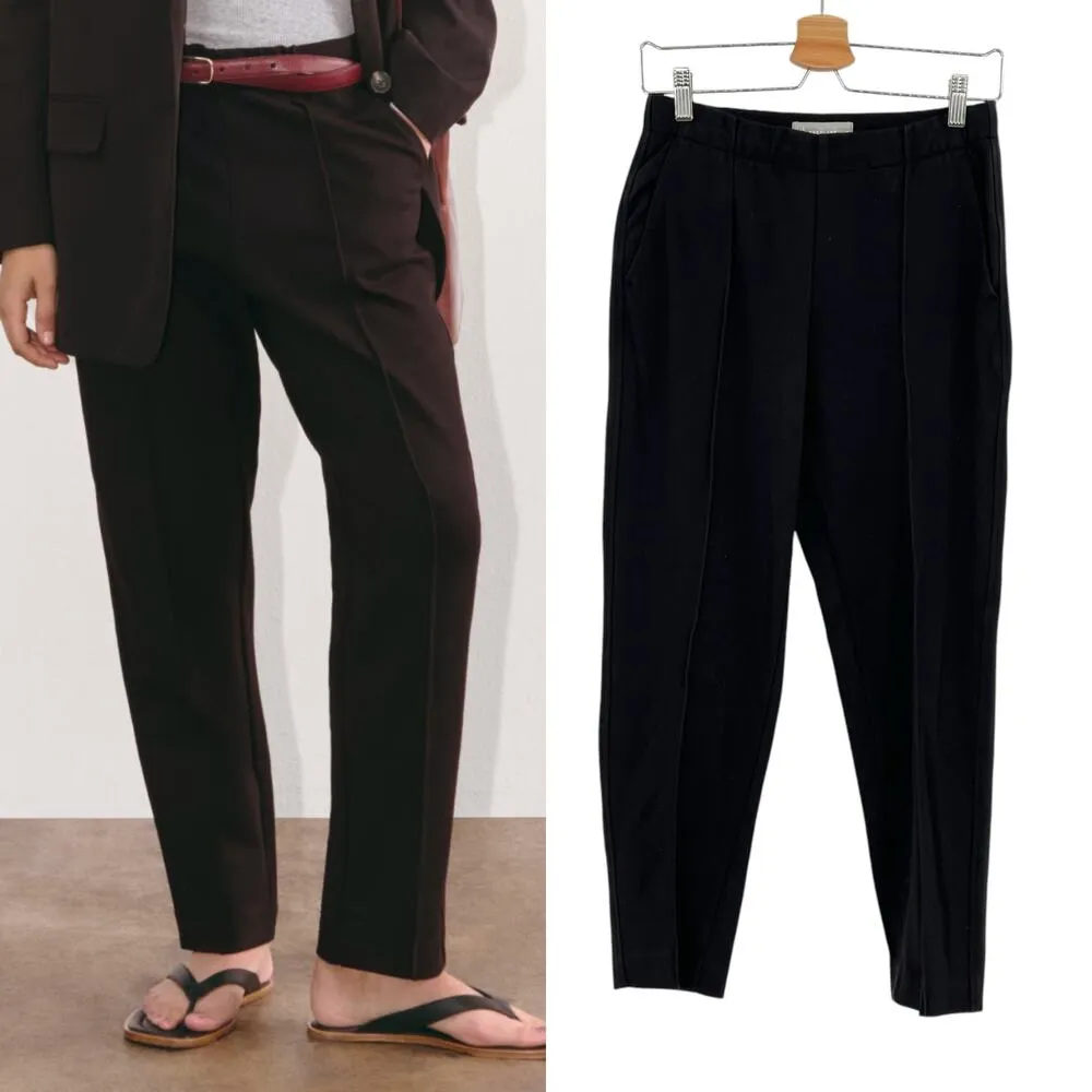 Everlane The Dream Pant Elastic Waist Pull-On Knit Tapered Leg Black Size XS‎ - Image 2