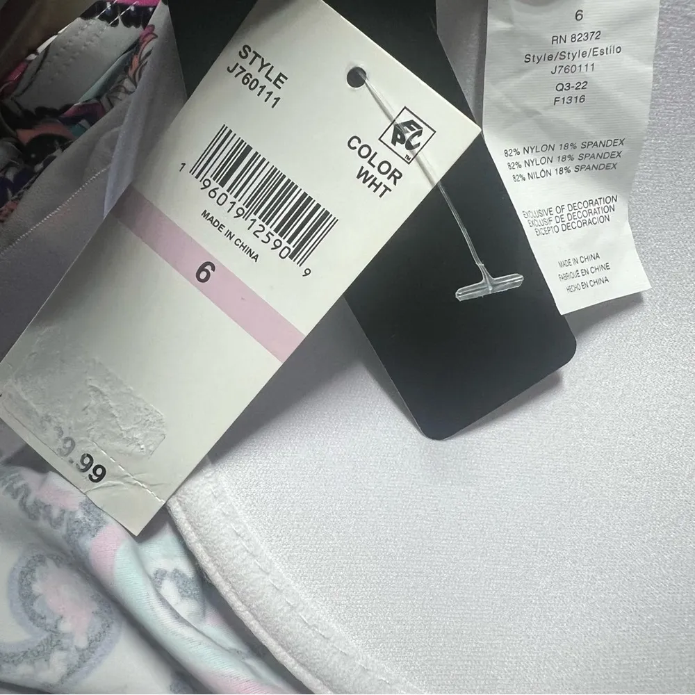 NWT Island Escape Scorpio Underwire Tankini Top Paisley Size 6 NEW - Image 10