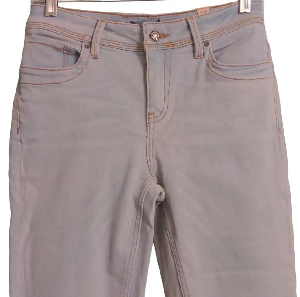 Prana Womens Soma Jean Light Washed Blue Skinny Mid-rise Denim Organic Cotton 6 - Image 2