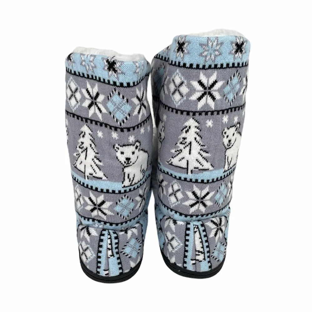 Vera Bradley Beary Merry Cozy Booties, Gray, Medium 7-8 - Image 2