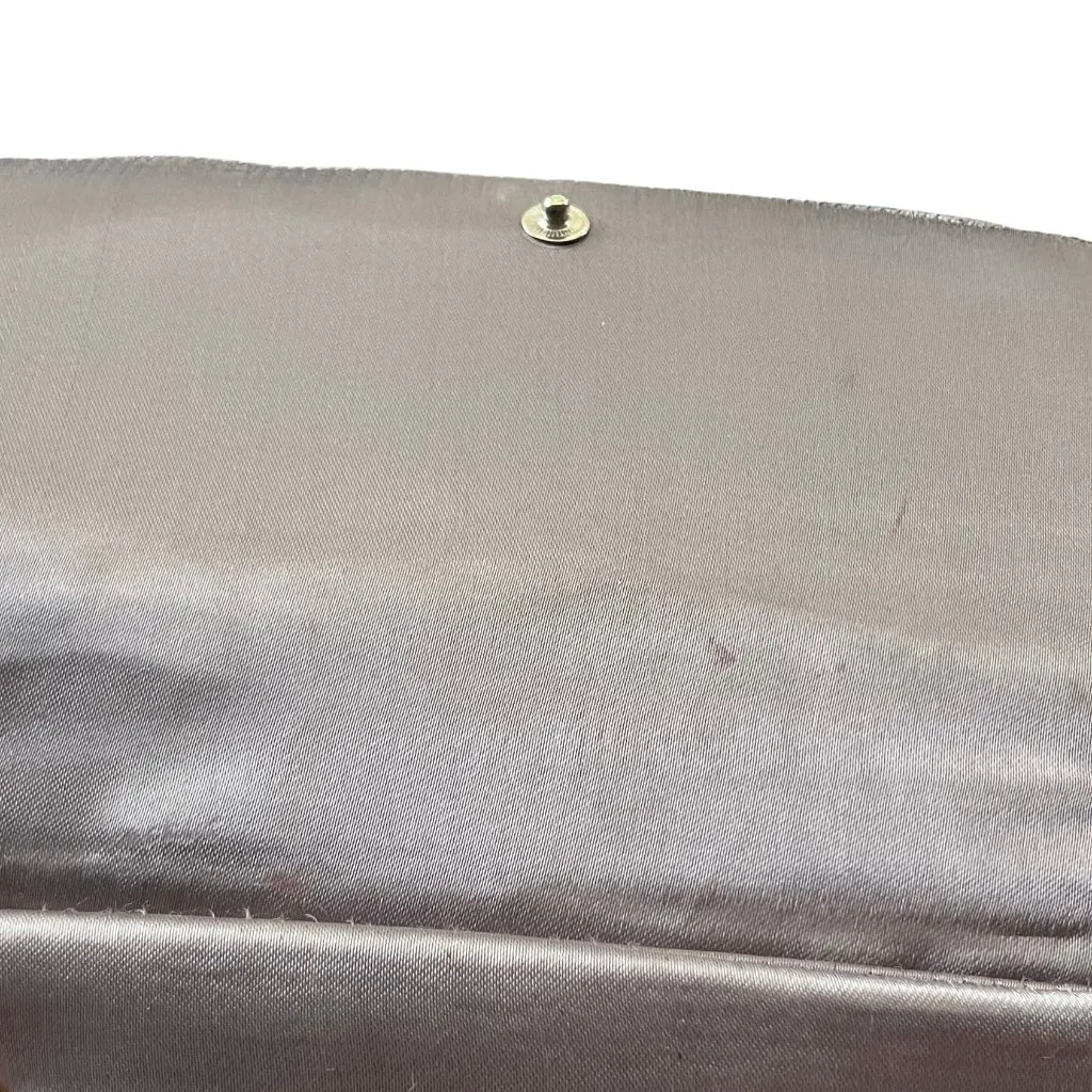 Vintage Gunmetal Beaded La Regal Evening Bag Clutch Shoulder Chain Silver Deco - Image 16