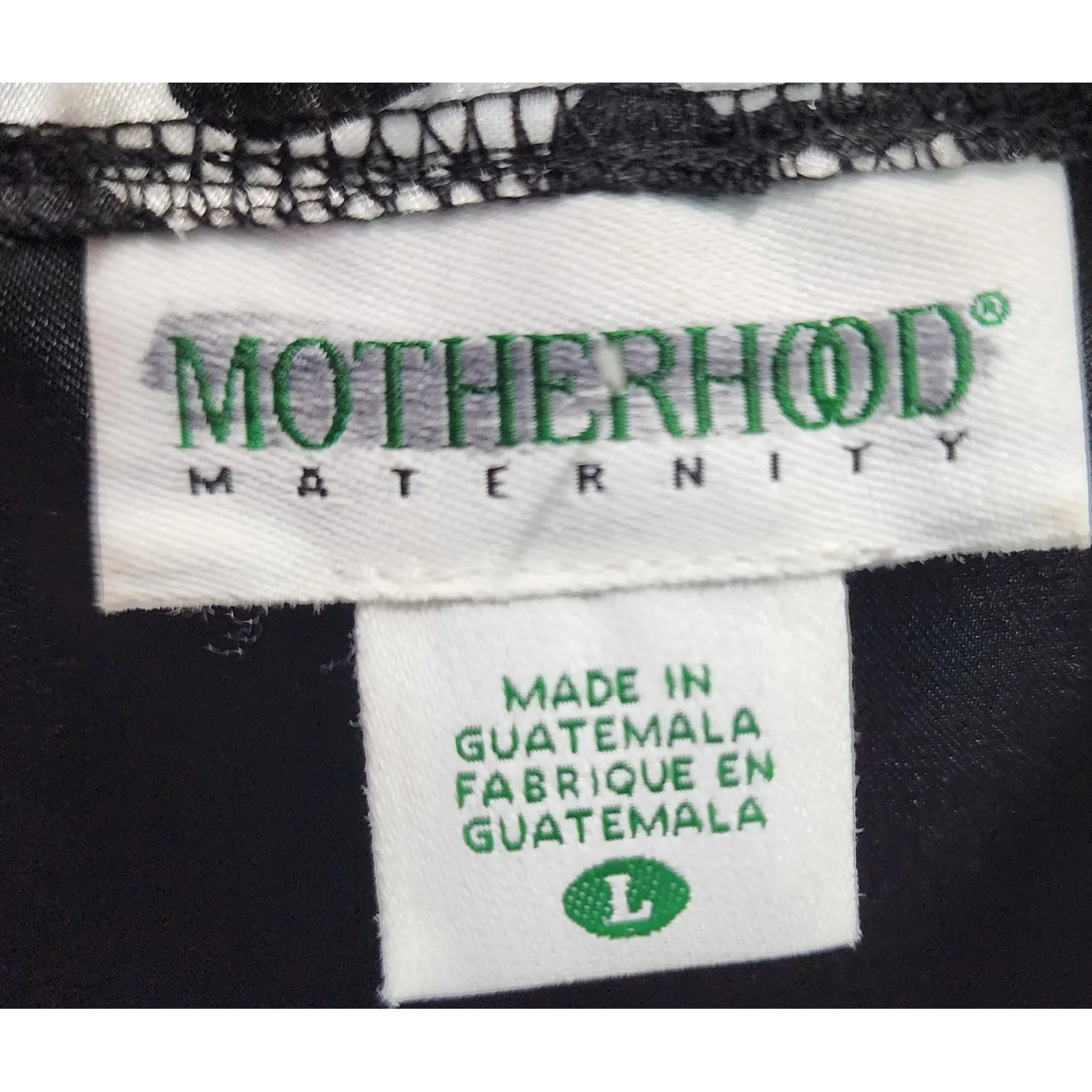 Motherhood Maternity Dress Black White Floral Short Sleeve Large‎ - Image 3