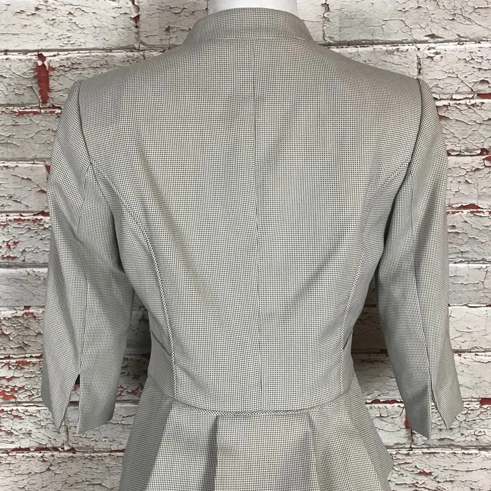 White House Black Market Blazer Size 0 NEW Ruffle Coat Jacket 3/4 Sleeve Career - Image 6