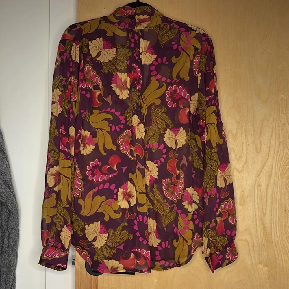 Gibson Blouse Sheer Paisley Boho Size Large - Image 4