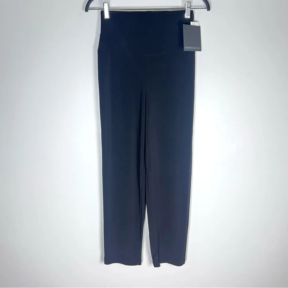 NEW Norma Kamali  Sz XS Pencil Pants Stretch-Jersey Trousers Black - Image 3