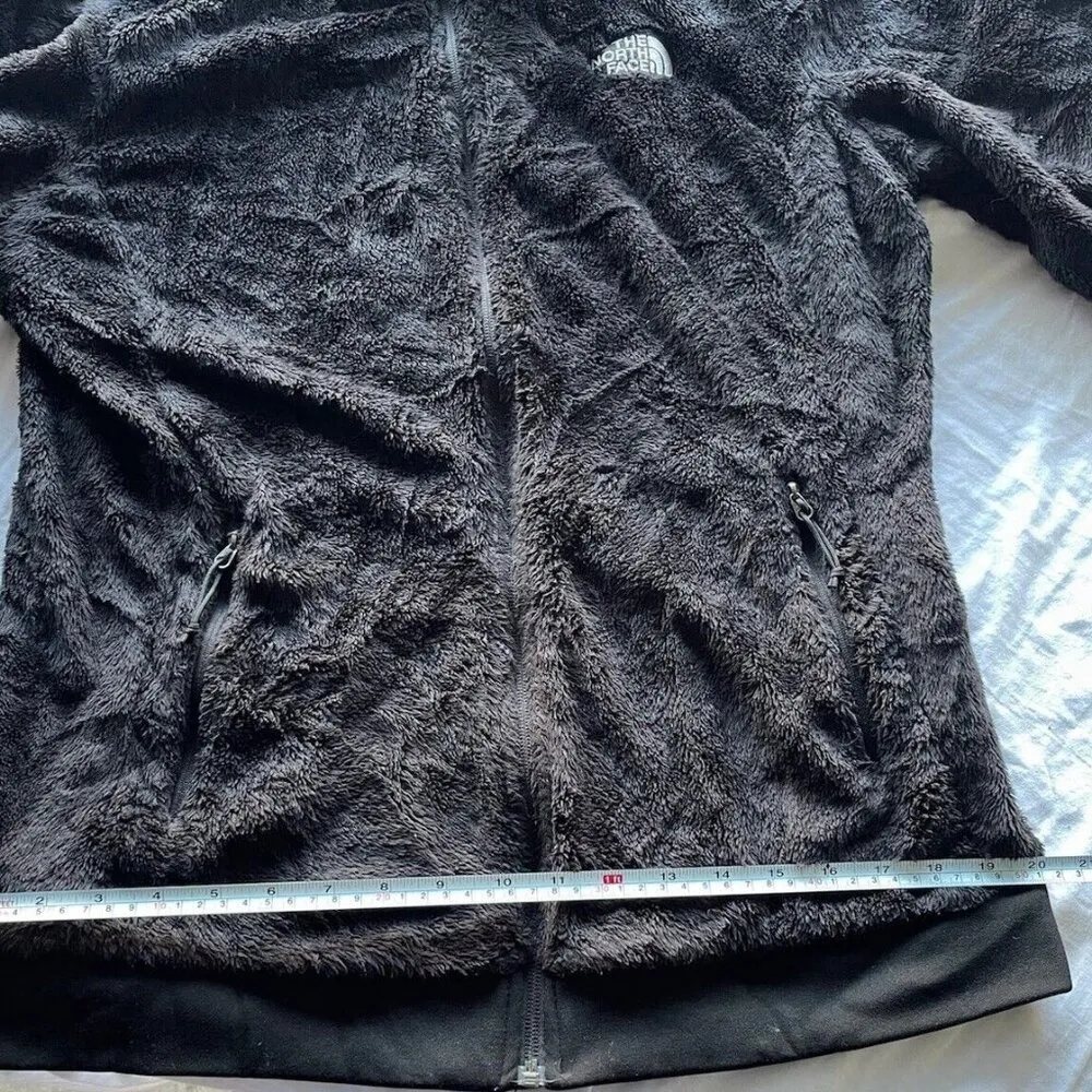 Full Zip Sherpa Fleece Jacket Women's Size Large Black - Image 6