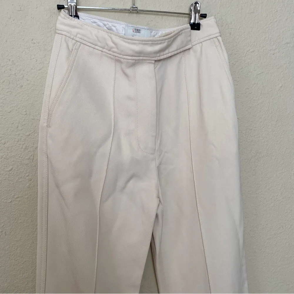 3.1 PHILLIP LIM tailored slit twill flare pants‎ structured cream off white sz 2 - Image 7