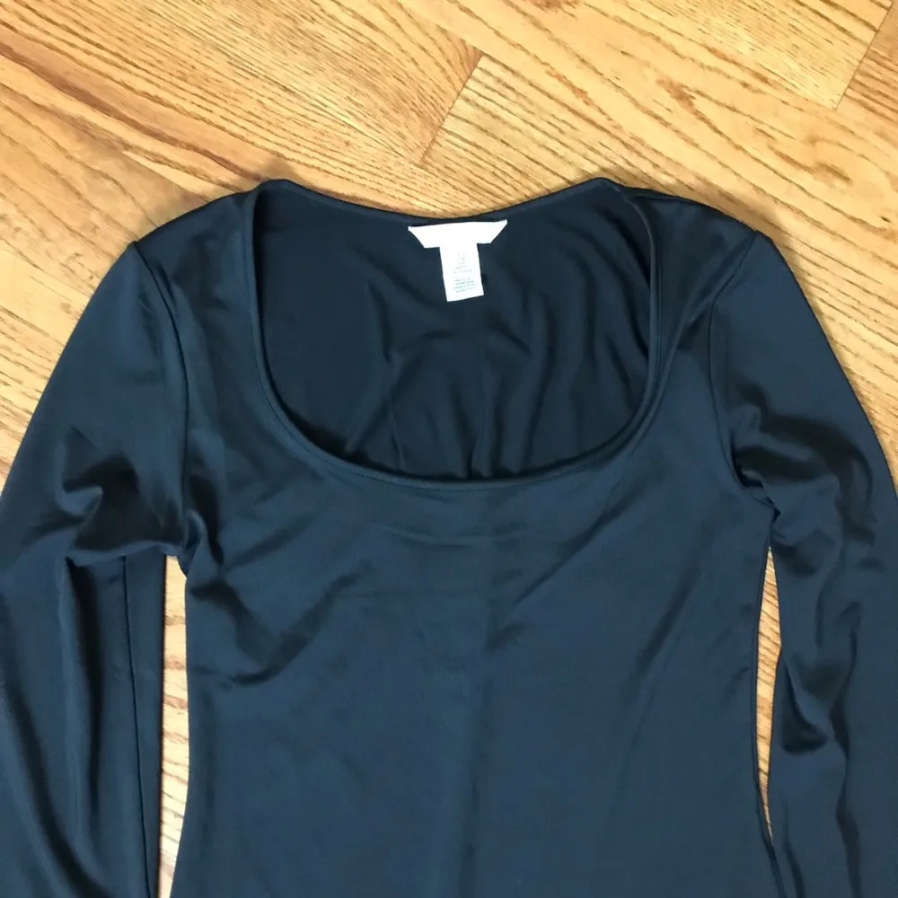 H&M Black Scoop-Neck Bodysuit - Image 2