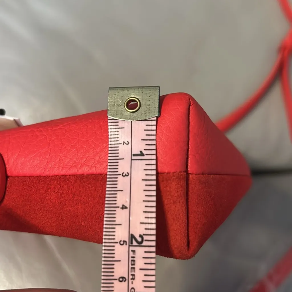 Talbots red leather Crossbody Bag new - Image 12