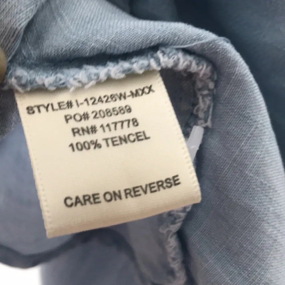 Love Stitch Chambray Denim Top Small - Image 7