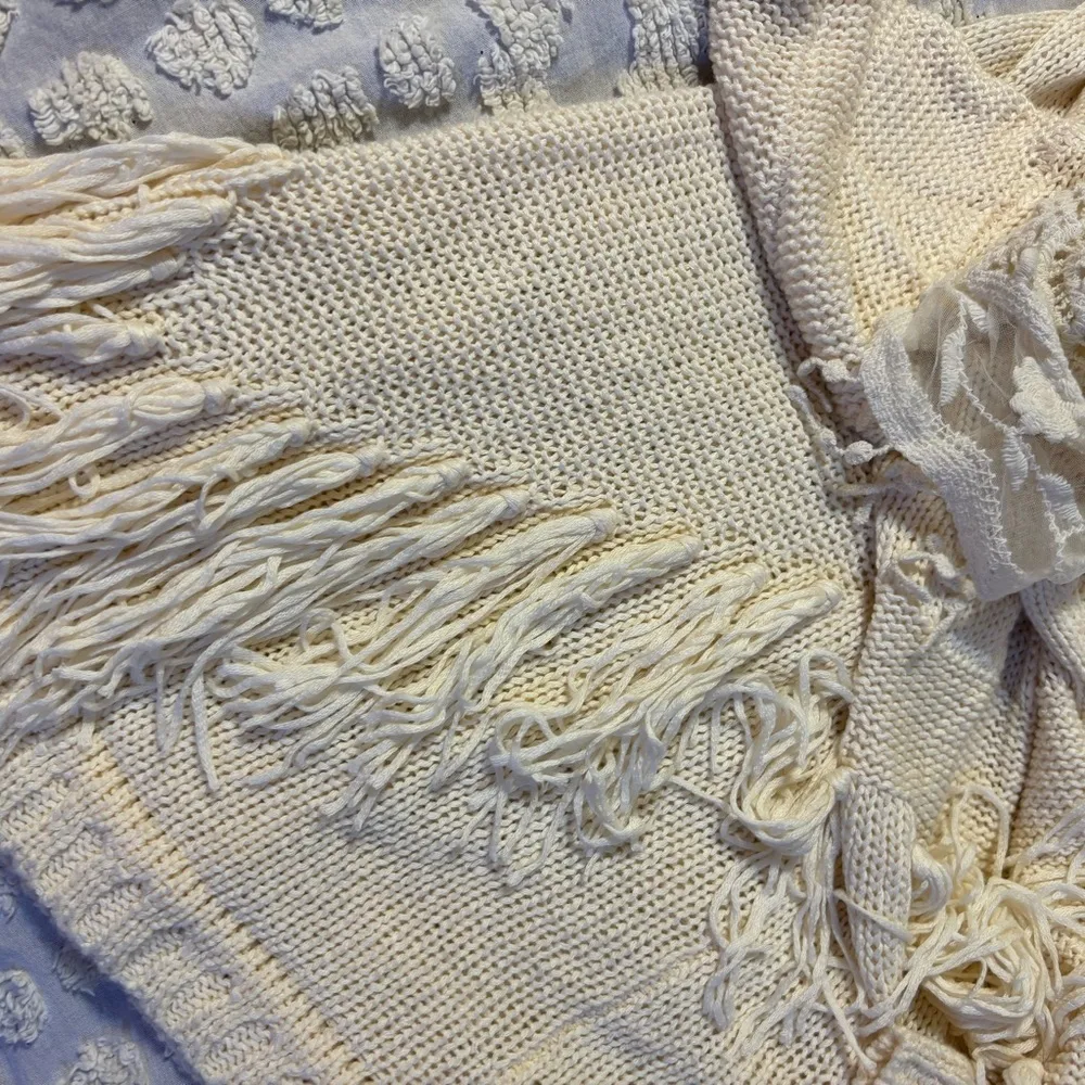 Boho Cardigan from Double Zero Women’s Size Small Ivory Cream Off White - Image 10