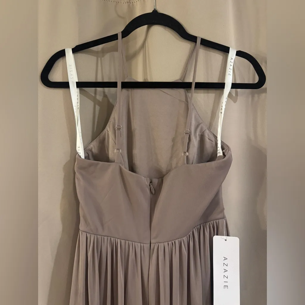 Azazie  NWT Hazelnut Long  Sleeveless Dress - Image 3