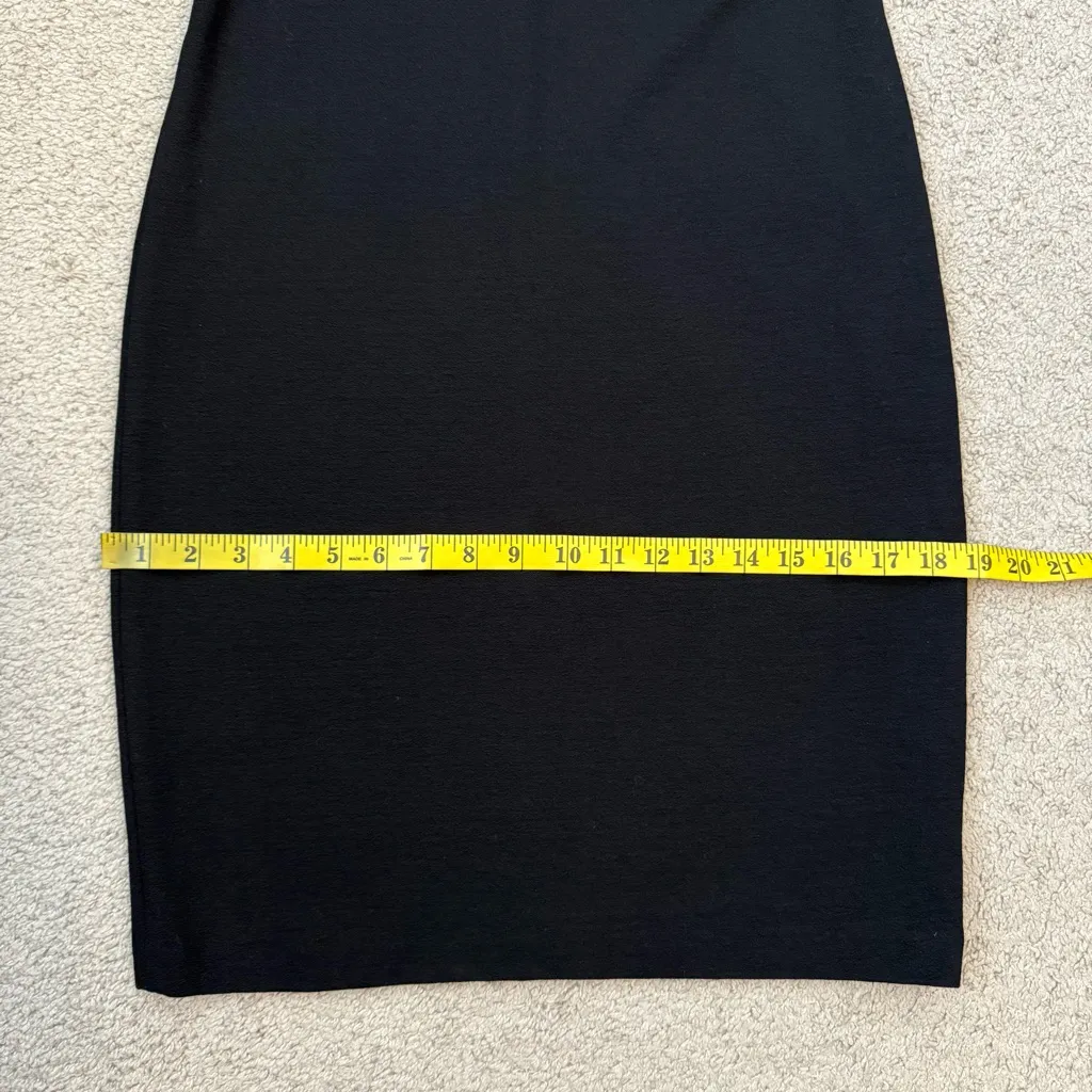 Vince 3/4 Sleeve Sheath Dress Black S Classic Knee Length - Image 8