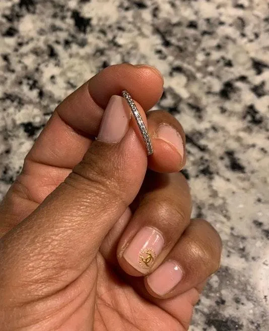 Australian Crystal Thin Band... Silver - Image 2