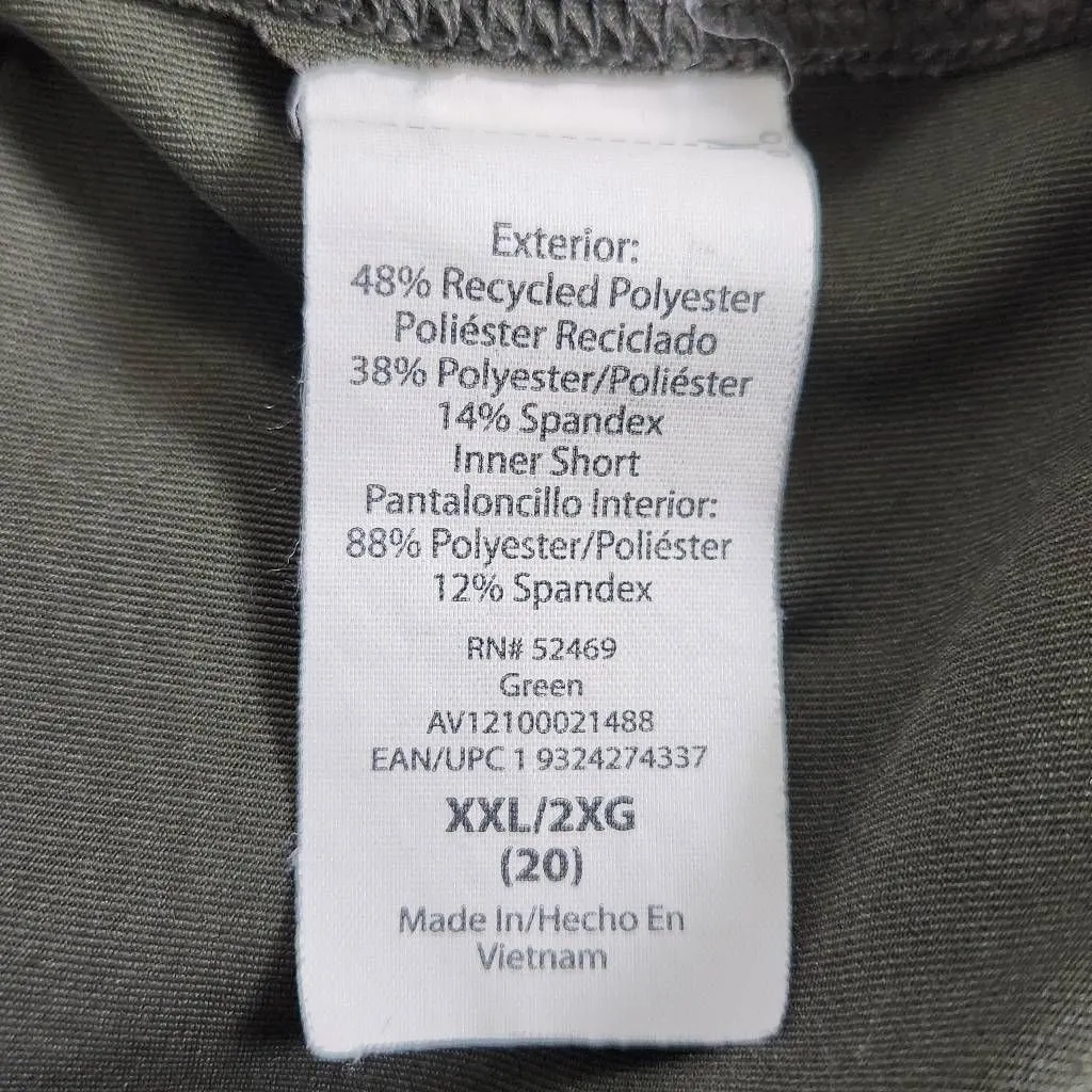 Avia Green Athletic Shorts Size XXL Plus Size Army Green Workout Shorts - Image 7