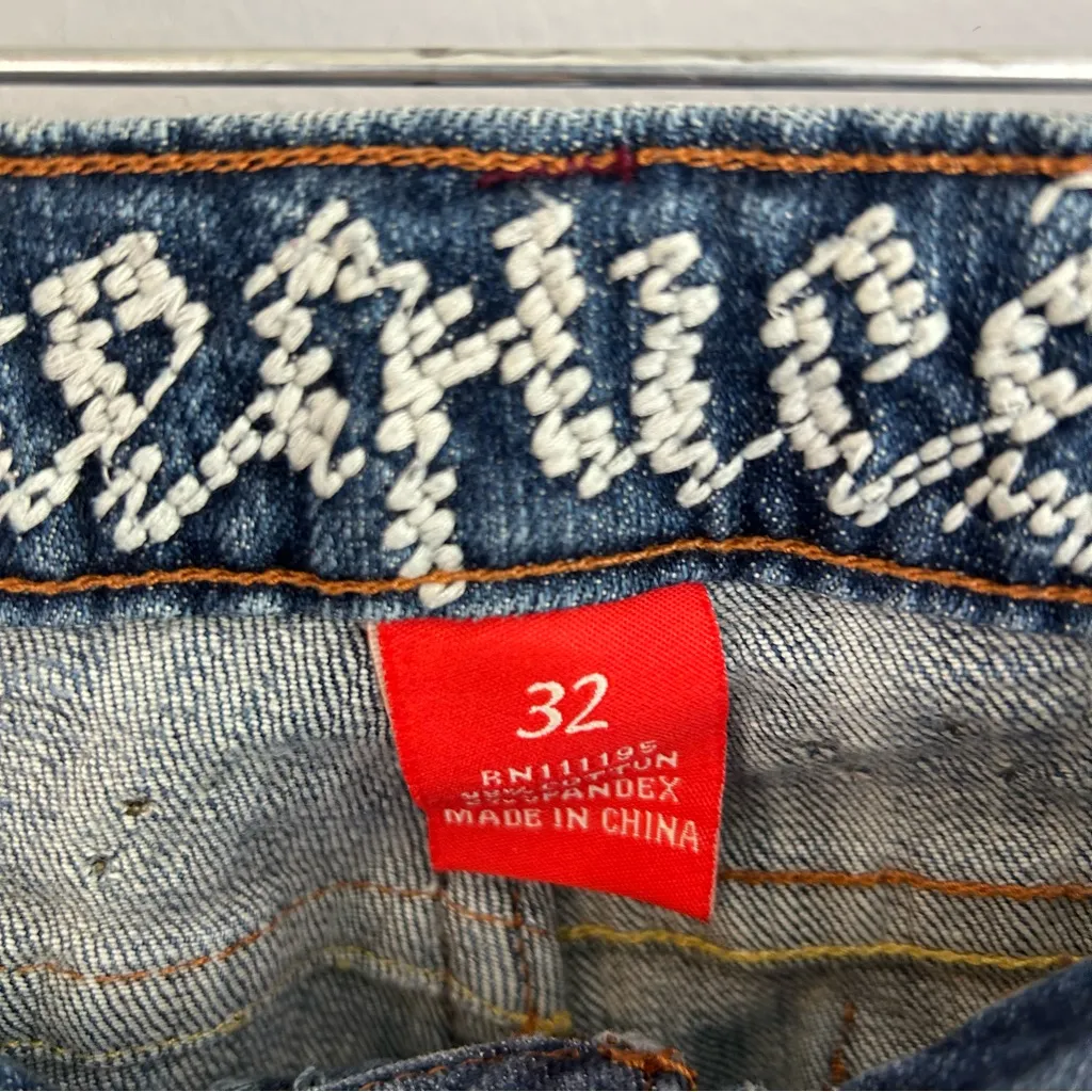 Request Blue Denim Boot Cut Studded Jeans Size 32 (Medium) Y2K - Image 10