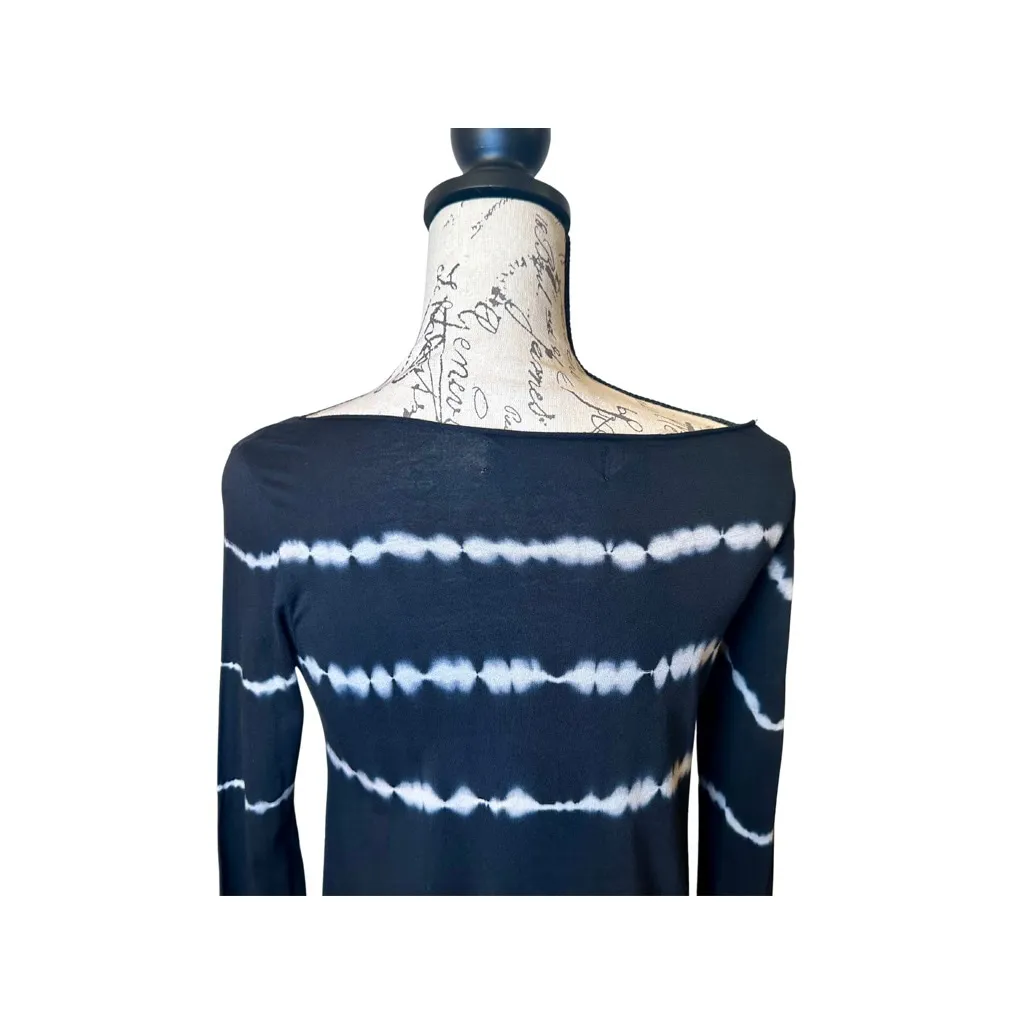 Project Social T Black Tie Dye Long Sleeve Shirt with raw hem edges NWT - Image 12