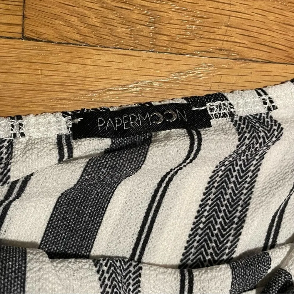 Paper Moon Striped Off-Shoulder Tie-Front Top - Size M - Image 3