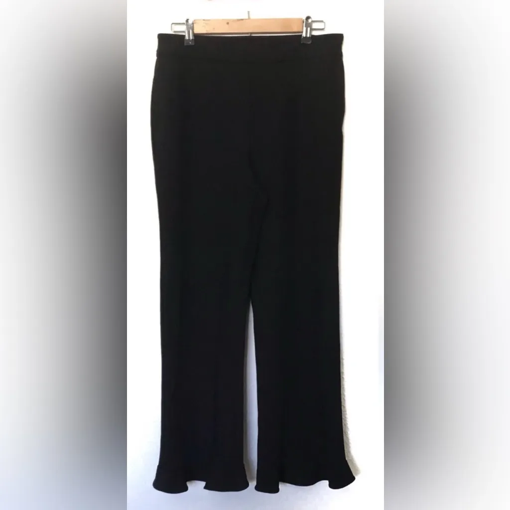Opening Ceremony Women’s‎ High Waist Ruffle Leg Black Trouser Dress Pant Size 12 - Image 10