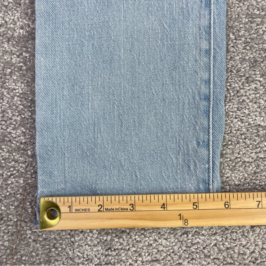 Madewell Jeans Women’s 23 Blue Slim Crop BoyJean High Rise Light Wash Ripped - Image 12