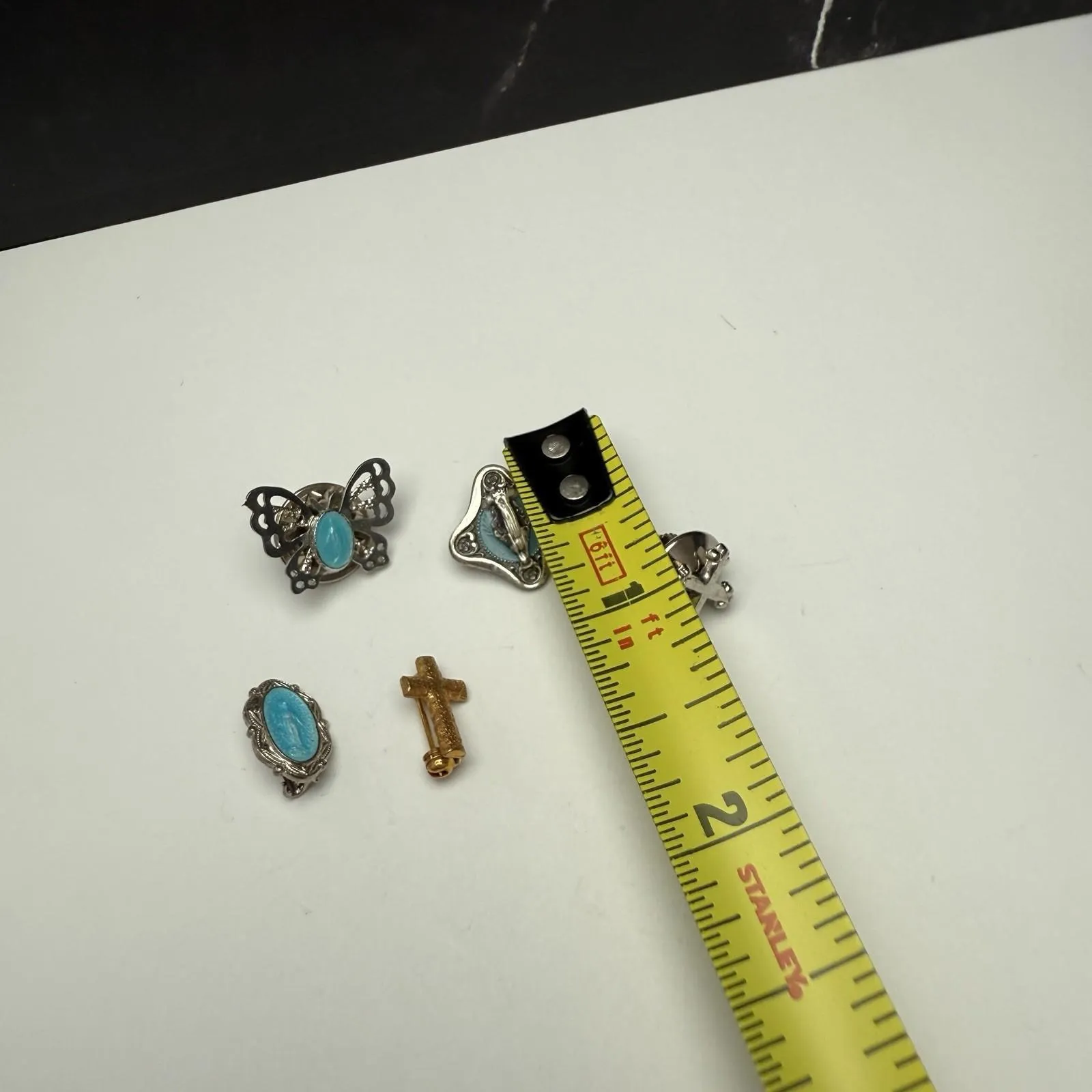 Lot Of 5 Small Brooch / Tack Pins - Image 8