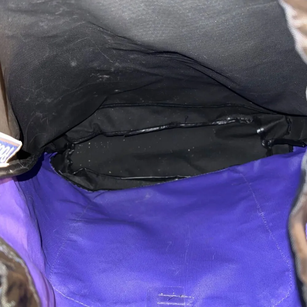 Vintage  Winnie the Pooh Kids Tigger Backpack Purple Black Floral - Image 10