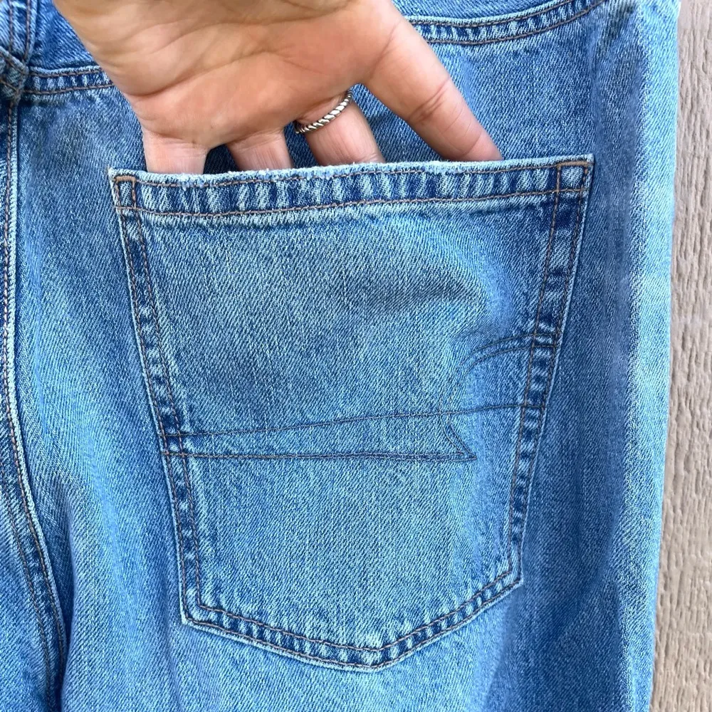 American Eagle Womens Jeans Blue Jean Highest Rise 90s Flare Distressed Plus 20 - Image 9