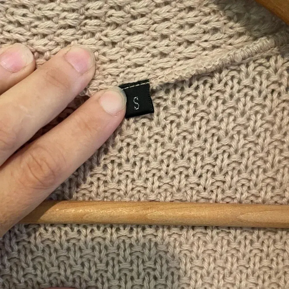 Women’s tan colored oversized open front cardigan Small - Image 3