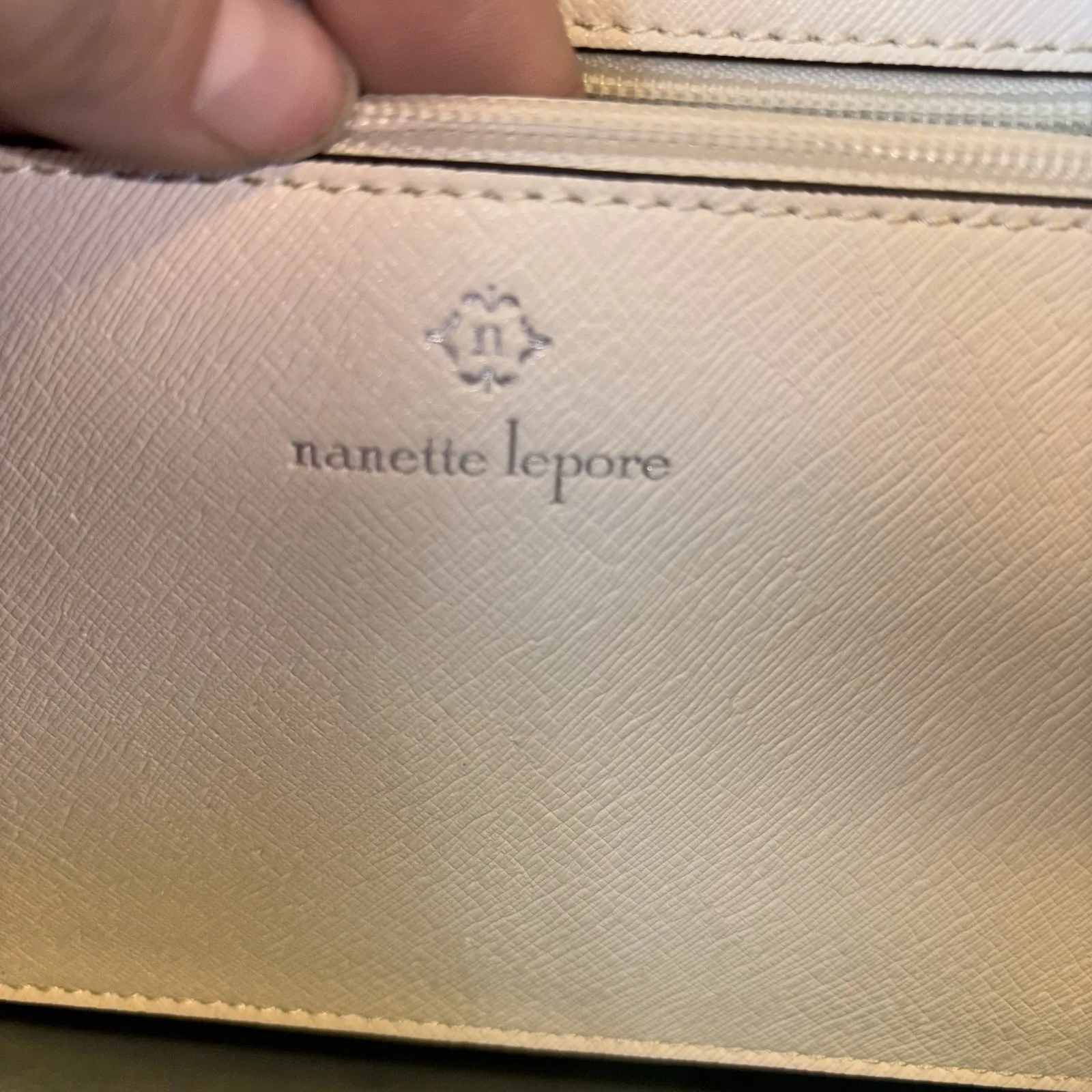 Nanette‎ Lepore Floral Print Tote Bag White Multicolor Flowers Structured Purse - Image 8