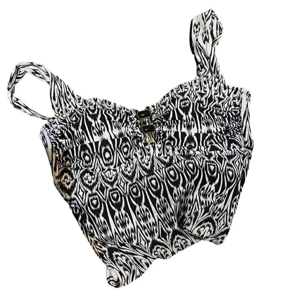 Anne Cole Black and White Swimsuit Full Coverage Size 6 - Image 3